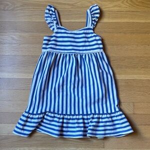 Janie and Jack Navy and White Striped Dress